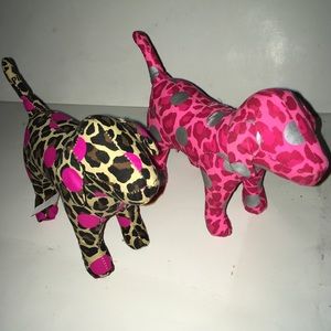 2 Pink Victoria’s Secret Plush Dogs
